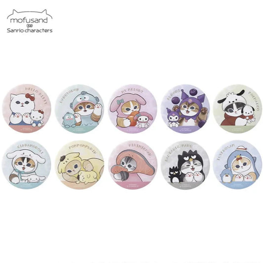 Mofusand - Mofusand x Sanrio Characters Matte Can Badge Collection